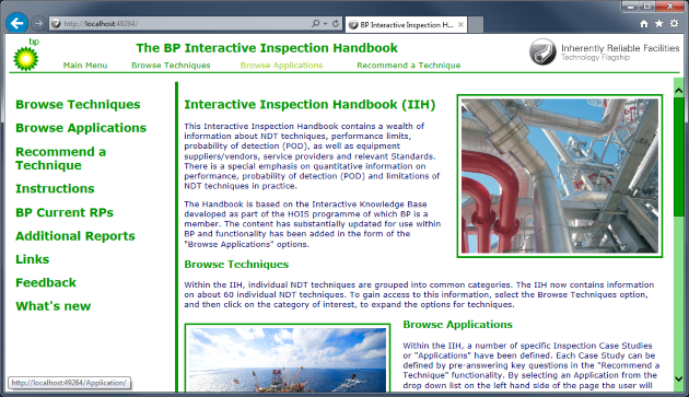 BP IIH Upgrade - Main Menu